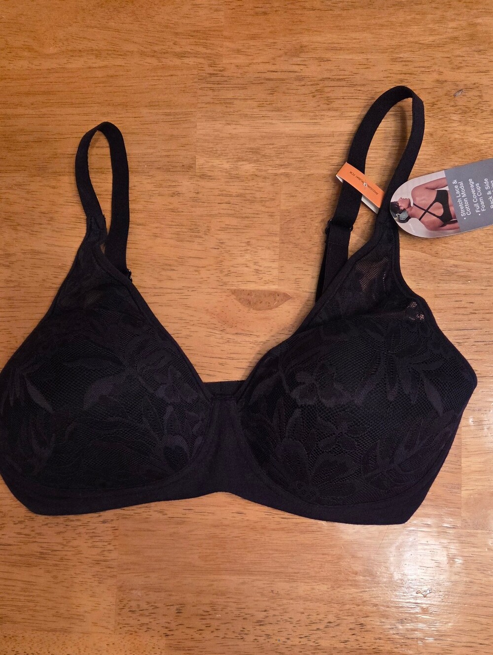 Classic Black Lace Underwire Bra